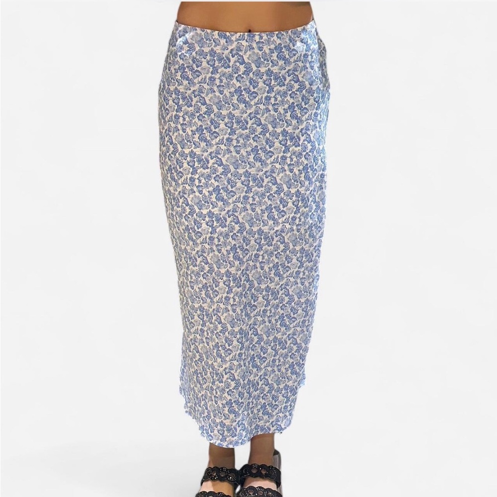 Hollister Blue/Multi Floral Skirt